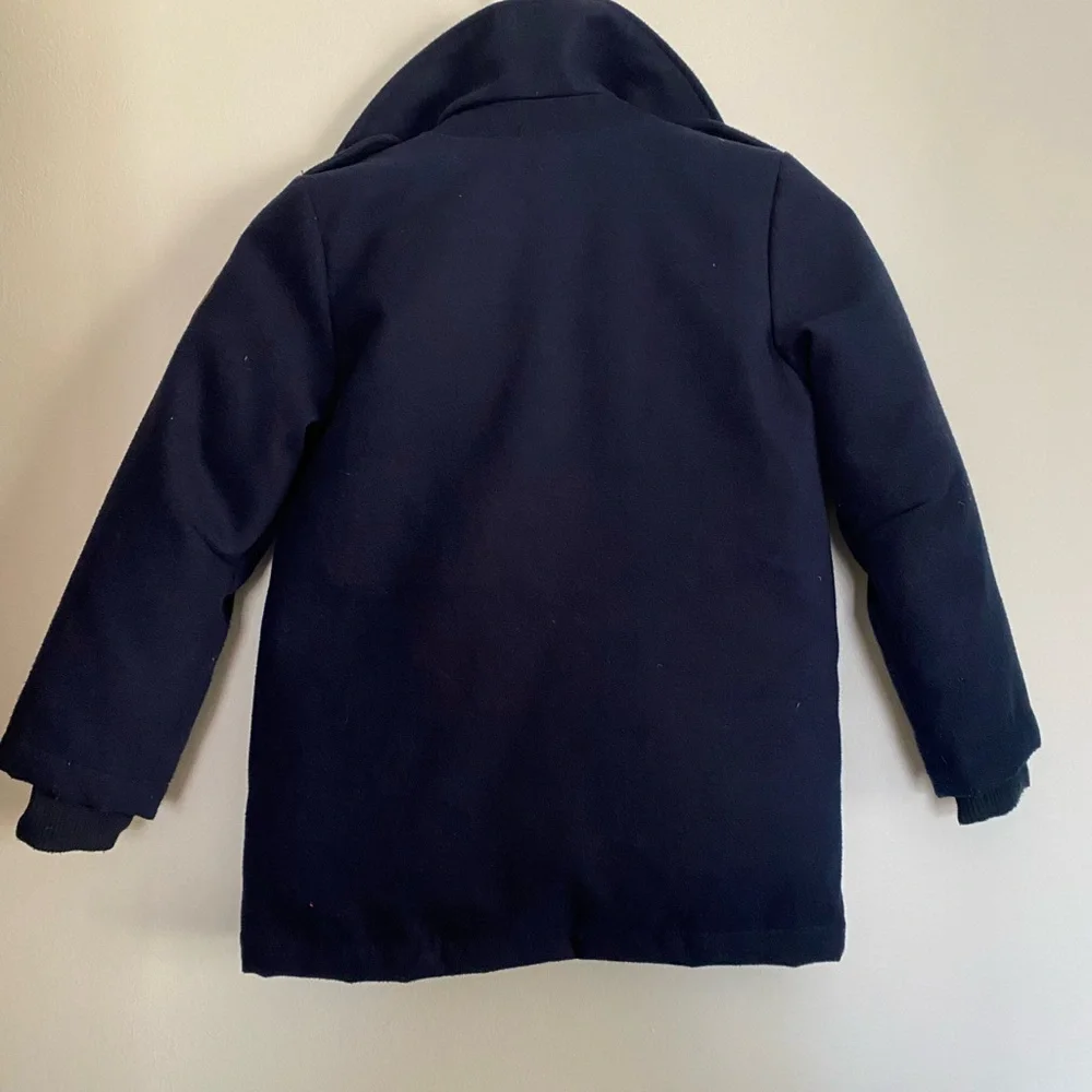 NWOT Woolrich Boys Classic Navy Peacoat - Picture 4 of 7
